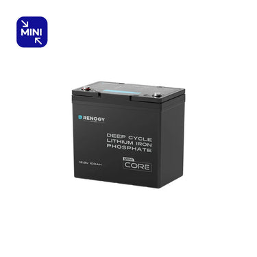 Mini Size 12.8V 100Ah Lithium Iron Phosphate Battery — 2 Pack