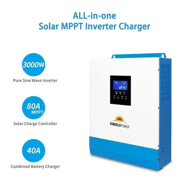 Inversor/cargador solar Sungold Power de 3000 W y 24 V