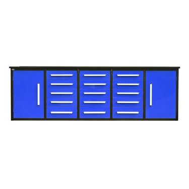 10ft Workbench Storage Cabinet with 15 Drawers & 2 Cabinets
