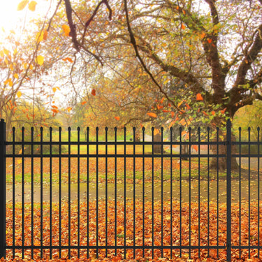 10x7 ft Steel Fence with 3 Rails, 30 Panels