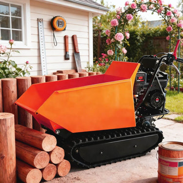 1100lbs Capacity 10HP Gas Powered Track Mini Dumper