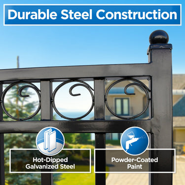 12x6 ft Steel Sliding Driveway Gate