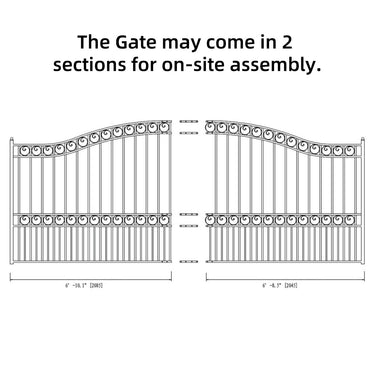 14x6 ft Steel Sliding Driveway Gate