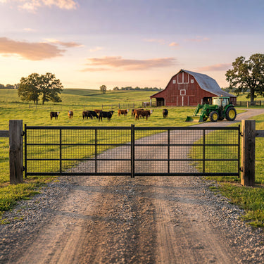 18 ft Farm Steel Grid Driveway Gate