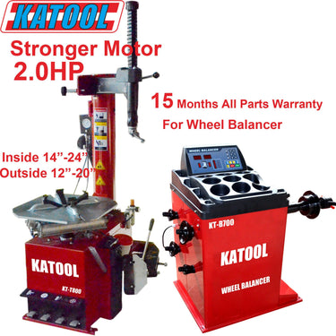 KATOOL KT-T800 Tire Changer & KT-B700 Wheel Balancer Combo — KATOOL KT-T800 Tire Changer & KT-B700 Wheel Balancer Combo + Motorcycle Adapter Kit (KT-MC1 + KT-MC2 Combo)