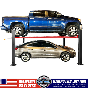 Katool KT-4H950 Heavy Duty Parking Lift 9,500 lbs Capacity — Katool KT-4H950 Heavy Duty Parking Lift with KT-RJ50 5000lbs Rolling Jack