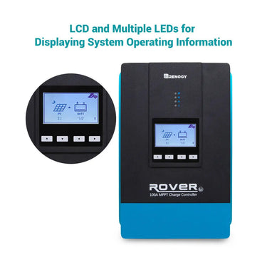 Rover 100 Amp MPPT Solar Charge Controller — 🔥w/ Renogy ONE Core & BT