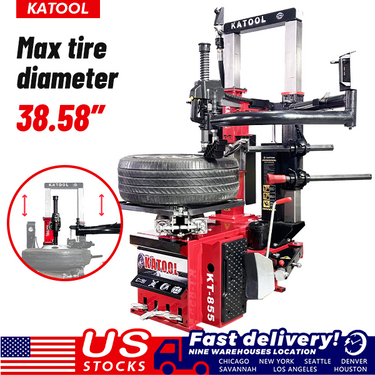 Katool KT-T855 Vertical Tire Press Tire Changer — KT-T855 Vertical Tire Press Tire Changer + KT-MC1 Motorcycle Adaptor for Wheel Clamp Tire Changer