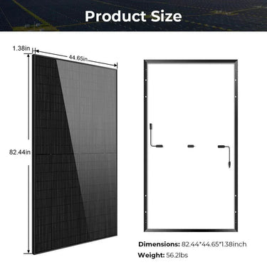 Sungold Power Panel solar monocristalino PERC negro de 500 W, palé completo (32 paneles)