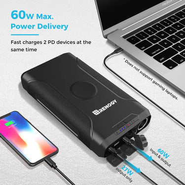 Renogy 72000mAh 266Wh Power Bank — Portable Power Bank + 40L Portable refrigerator