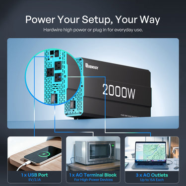 2000W 12V Pure Sine Wave Inverter — Inverter Only