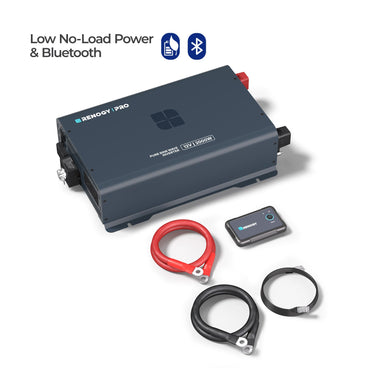 Pro 12V 1000W/2000W/3000W Pure Sine Wave Inverter with Bluetooth — 1000W