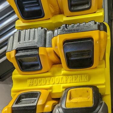Lid Locking Dewalt 20v Battery Rack x6 (RS-D6LLBR)