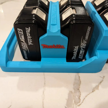 Lid Locking Makita 18v Battery Holder x6 (RS-Mk18LLBC)