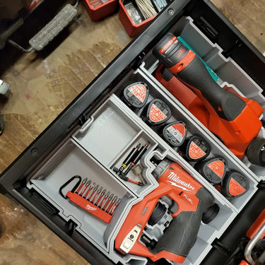 Packout Ultra Slim Drawer Insert for Small M12 Batteries (MDD-12SB) - Milwaukee Dave Design