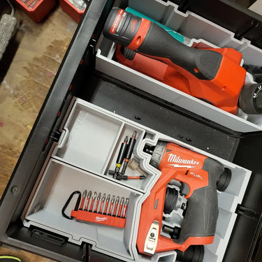 Packout Ultra Slim Drawer Insert for Small M12 Batteries (MDD-12SB) - Milwaukee Dave Design