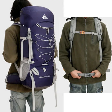Mochila de camping de 75 L, bolsa de viaje deportiva con cubierta para lluvia