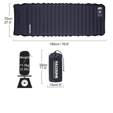 Colchoneta autoinflable cómoda para acampar de 4 pulgadas