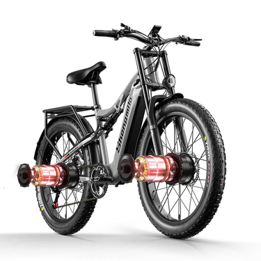 Bicicleta eléctrica de alto rendimiento con doble suspensión