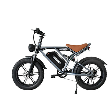 Bicicleta eléctrica 20" ruedas gruesas batería dual 48V 55Ah