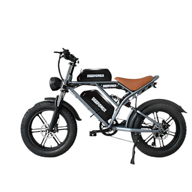 Bicicleta eléctrica 20" ruedas gruesas batería dual 48V 55Ah