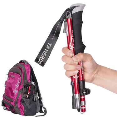 Bastones de trekking antishock telescópicos y plegables para aventuras al aire libre
