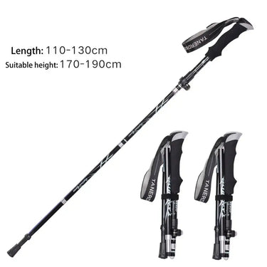 Bastones de trekking antishock telescópicos y plegables para aventuras al aire libre