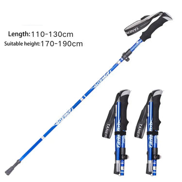 Bastones de trekking antishock telescópicos y plegables para aventuras al aire libre
