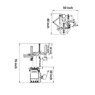 KATOOL KT-T830 Tire Changer & KT-B750 Wheel Balancer Combo — KATOOL KT-T830 Tire Changer & KT-B750 Wheel Balancer Combo only
