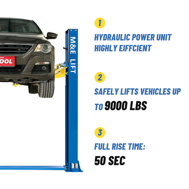 M&E ME-H90S 9000 lbs Two Post Car Lift — 110V