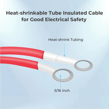 5ft ANL Fuse Cable with Double Ring Terminals for 5/16 in Lugs