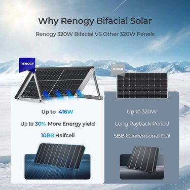 320W Bifacial Solar Panel（2-Pack） — 4 Panels