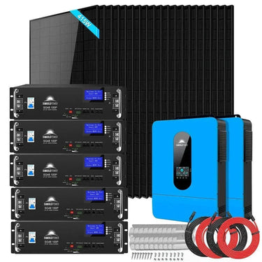 Kit Solar Aislado 13000W 48VCC 120V/240V Batería de Litio de 20.48KWH 14 Paneles Solares de 415 Vatios SGR-13KM