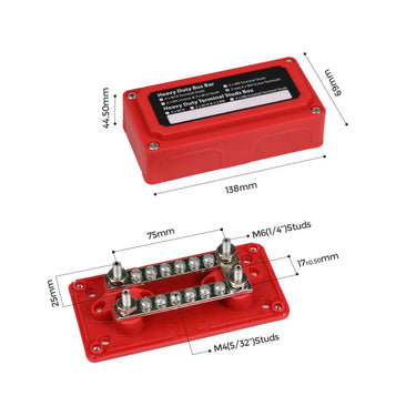 100A/300A  Red/Black Busbar — 300A  Black Busbar