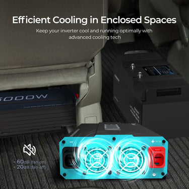 3000W/2000W/1000W/700W 12V Pure Sine Wave Inverter — 3000W / Inverter with 2 × 200AH AGM Batteries