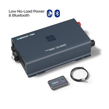 Pro 12V Bluetooth Pure Sine Inverter (1000W/2000W/3000W) + 120V 30A Automatic ATS Transfer Switch — 1000W