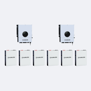 Humless IP65 Wall-mountable Batteries w/ 6kW Universal Inverter