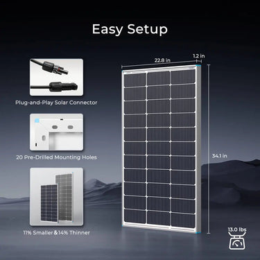 600W 12V Starter Solar Panel Kit — Add Renogy ONE Core (Smart Monitoring)