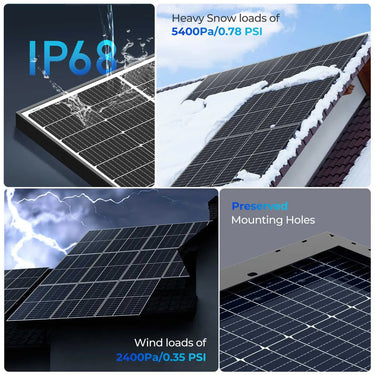 320W Bifacial Solar Panel（2-Pack） — 4 Panels