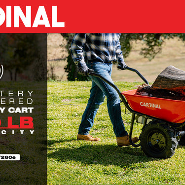 Carretilla eléctrica utilitaria de 40 V a batería, con capacidad para 250 kg.