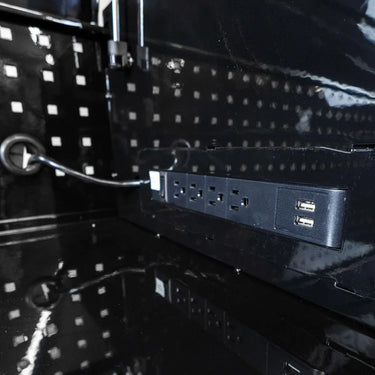 Serie Pro | Caja de herramientas con ruedas de 19 cajones y 45" | Negra y azul