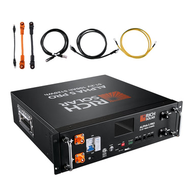 Rich Solar ALPHA 5 PRO 51.2V 100Ah LiFePO4 Battery Premium 48V Server Rack Lithium Battery for Residential, Commercial, RVs, Off-Grid