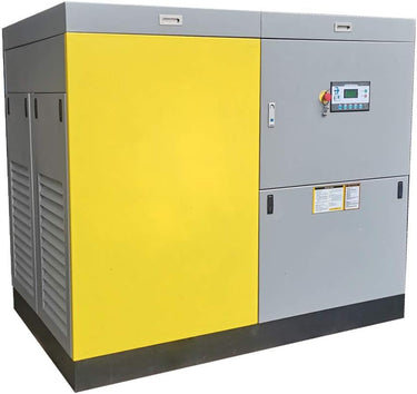 75KW 100HP Rotary Screw Air Compressor 460V/3Ph 425CFM 125psi Varoable Speed Drive Heavy Duty Air Compressed System for Manufacturing, Automotive, Commercial Laundries