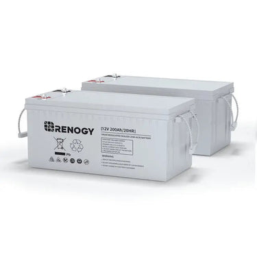 12V 100Ah/200Ah Deep Cycle AGM Battery — 200Ah / 2 Pack