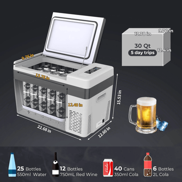 30QT Refrigerator with 286Wh Power Station