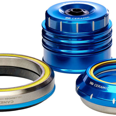 Cane Creek 110 30th Anniversary Headset - IS42/28.6/H9 Upper | IS52/40 Lower Tapered Hellbender Ceramic Bearings Blue