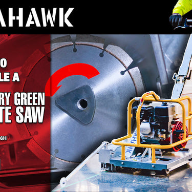 6" Early Entry Green Concrete Saw with 3.5 HP Honda GX120 Engine