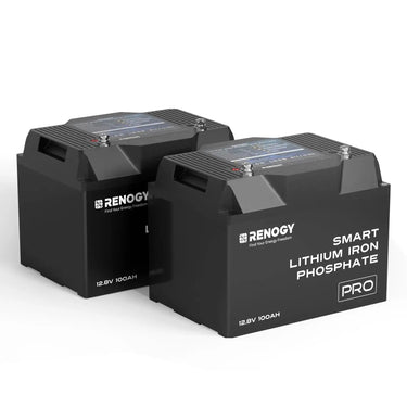 12V  100Ah Smart Lithium Iron Phosphate Battery w/Bluetooth & Self-heating Function | Pro Series — 1 Pack Battery + Renogy ONE Core