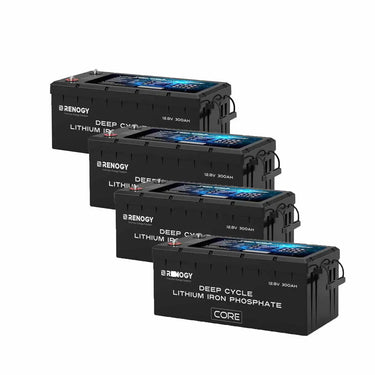 12V 300Ah Deep Cycle Lithium Iron Phosphate Battery w/Self-Heating | Core Series — 2 Pack