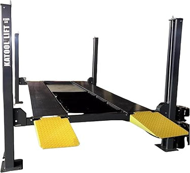 Katool KT-4H850 8,500 lb Heavy-Duty 4-Post Car Lift with Caster Kit — KT-4H850 4 Post Car Lift and KT-RJ70 7000lbs Rolling Jack